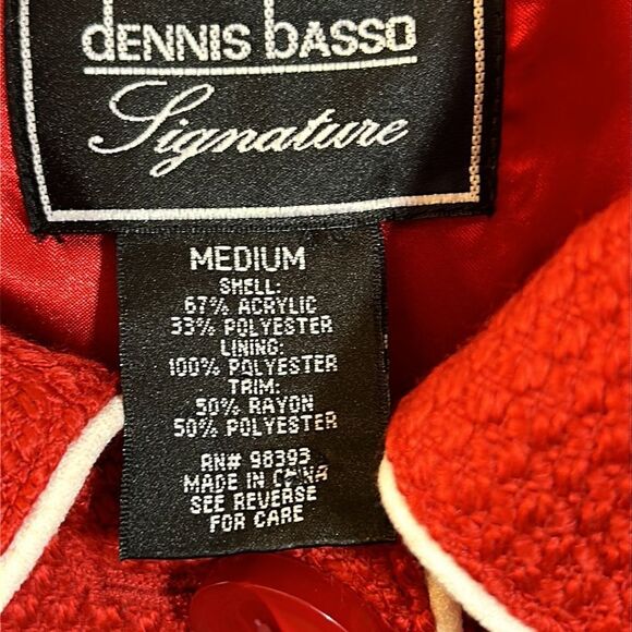 Dennis Basso Size Medium Signature Red Long Sleeve Jacket - Picture 14 of 14